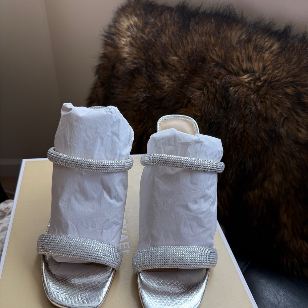 MICHAEL Michael Kors Silver Heeled Sandals